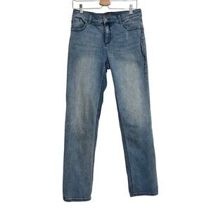Chico's So Lifting Jeans Sz 8 Blue Straight Leg